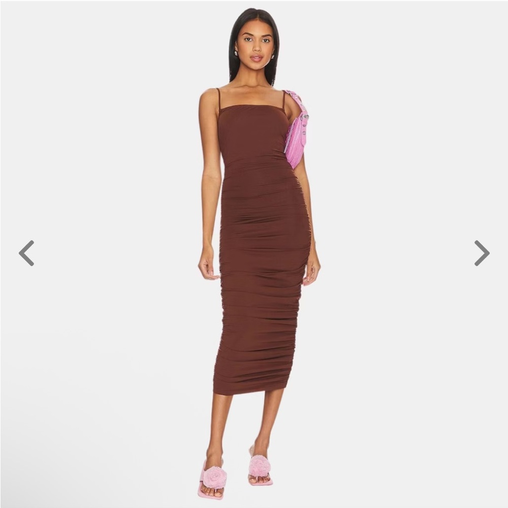 NWT OW Collection (Revolve) $180  Brown Ruched Dress Size S